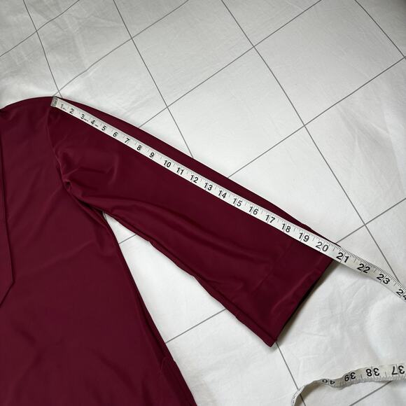 Jude Connally Tunic Top Womens Small Red Chris Jude Cloth Pullover Stretch USA - Picture 8 of 8